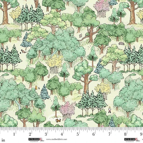 forest, Classic Winnie Collection Cotton Fabric 87