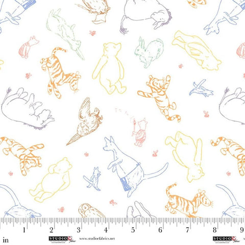 characters, Classic Winnie Collection Cotton Fabric 87