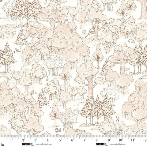 mono forest, Classic Winnie Collection Cotton Fabric 87