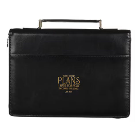 Hope and a Future Botanical Midnight Faux Leather Bible Cover Jeremiah 29:11 BBXL816
