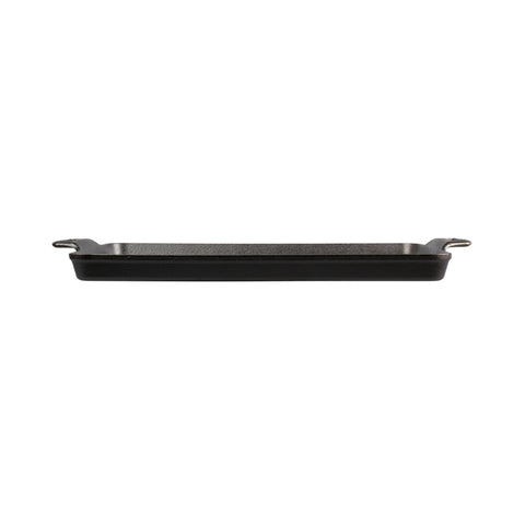 Side view of Lodge Cast Iron baking pan
