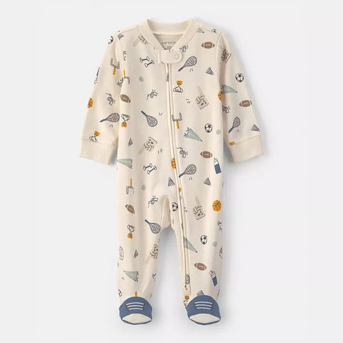 Baby Boy's Sports Print Snug Fit Sleep & Play Pajamas 1V707510