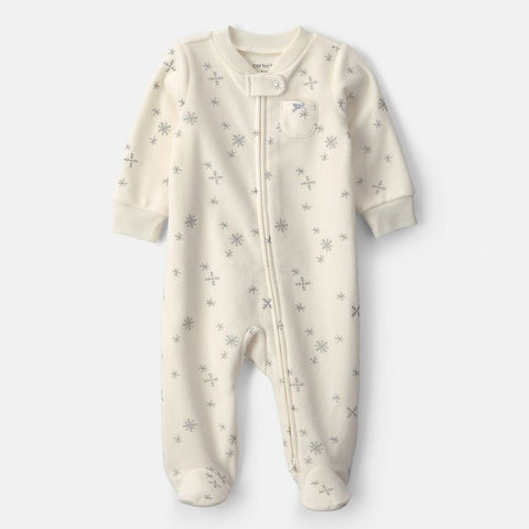 Baby Girl Fleece 2-Way Zip Sleep & Play Pajamas 1W115410