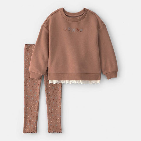 Baby Girl's 2-Piece Floral Fleece Sweatshirt & Pant Set 1V910810