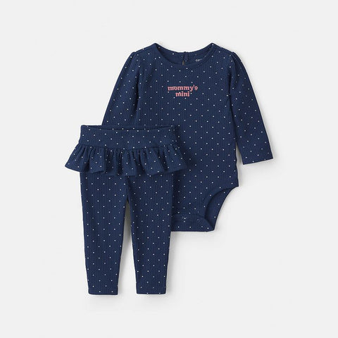Baby Girl's 2-Piece Long-Sleeve Bodysuit & Pant Set 1W095210