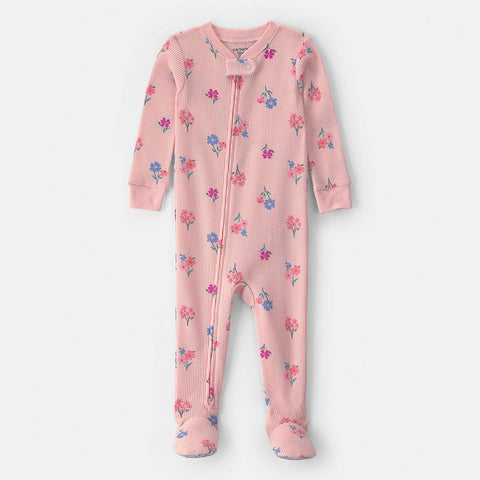 Baby & Toddler Girl's Floral Thermal Snug Fit Footed Pajama 1W136410