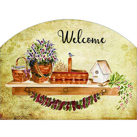 Spring & Summer Outdoor Plaque Basket Shelf