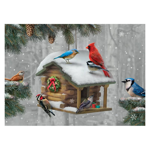 Bird Feeder Boxed Christmas Cards 52773