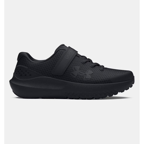 Under Armour boy's Surge 4 shoe in black 