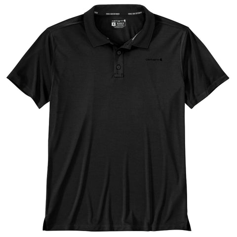 Men's Force Sun Defender Relaxed Fit Short-Sleeve Polo 106901 in black