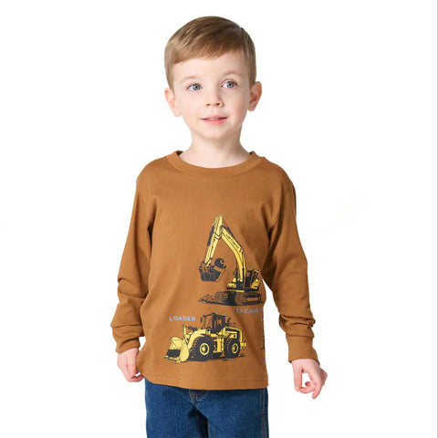 Toddler Boys' Long Sleeve Construction Vehicle T-Shirt CA6870