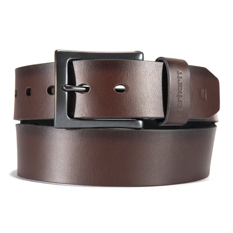 Carhartt men's Anvil leather belt in brown