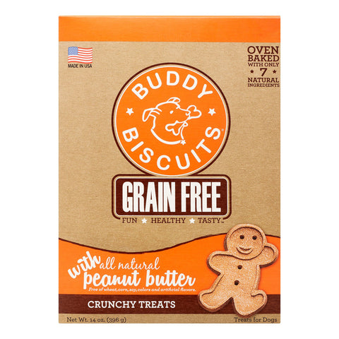 Crunchy Grain Free Peanut Butter Dog Treats 14-oz