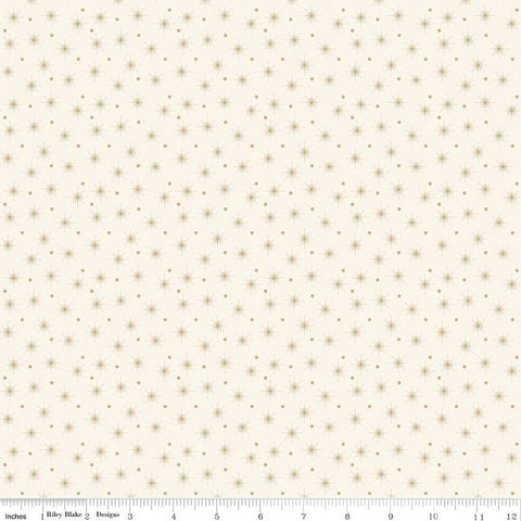 cream, Christmas Greeting Collection Christmas Lights Cotton Fabric C17667