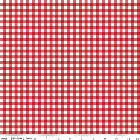 red, A Perfect Winter Collection Plaid Cotton Fabric C17996