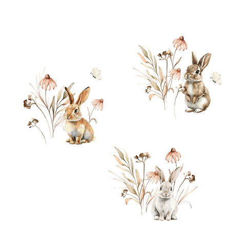 Printed Bunny Handkerchiefs Set of 3 CH1515