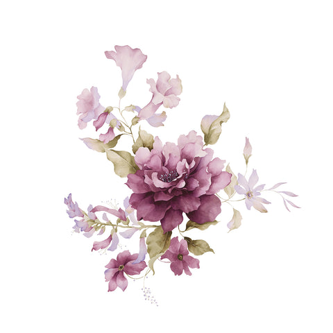 Printed Mauve Floral Handkerchiefs Set of 3 CH1526
