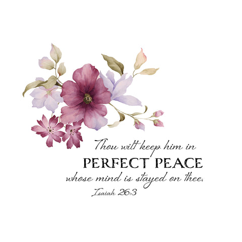 Printed Mauve Floral Handkerchiefs Set of 3 CH1526