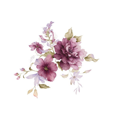 Printed Mauve Floral Handkerchiefs Set of 3 CH1526