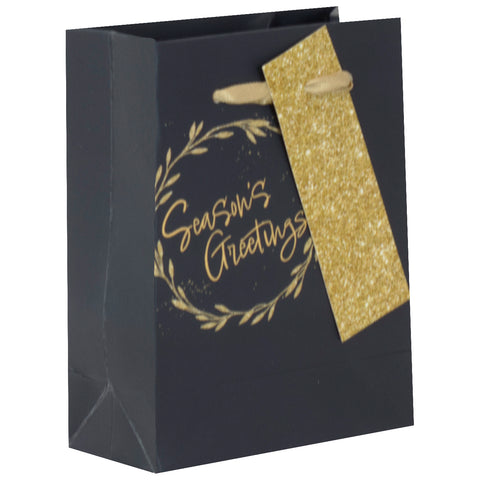 small, Gold Wreath Gift Bags CH