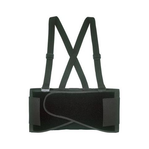 32 in to 38 in. Elastic Support Belt with Suspenders Back Support Belt Black M 1 Pc