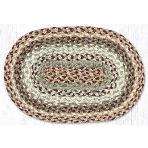 Braided Placemat Buttermilk/Cranberry C-413