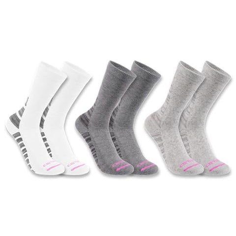 Women's Midweight Synthetic-Cotton Blend Crew Sock 3 Pack SC3243W