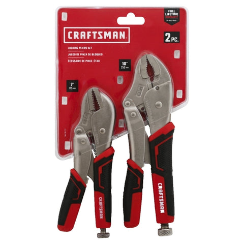 2 Pc Drop Forged Steel Straight Jaw Locking Pliers Set