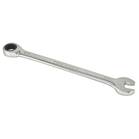 7/16 in. 12 Point SAE Ratcheting Wrench 7.4 in. L 1 Pc