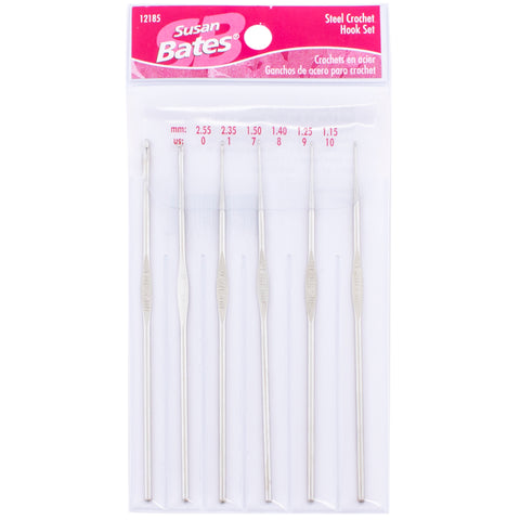 Susan Bates Steel Crochet Hooks Set
