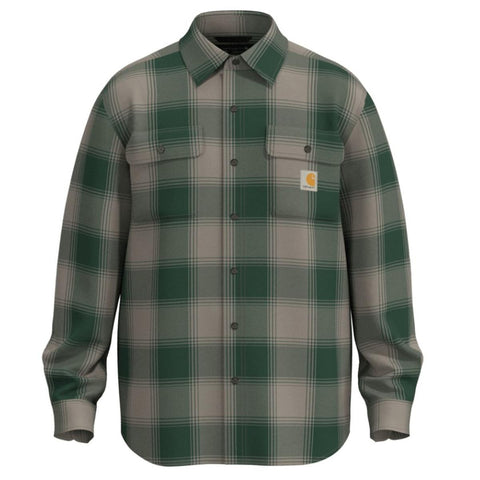 Men's Big and Tall Hubbard Loose Fit Heavyweight Flannel Long-Sleeve Plaid Shirt 107013