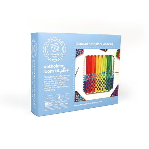 Friendly Loom Potholder Loom Kit Plus package