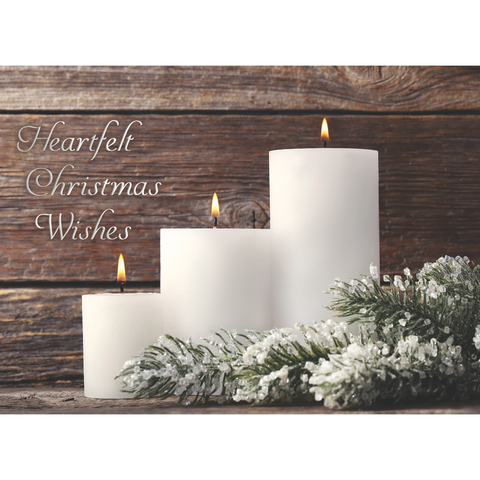 Family Treasures Christmas Candles greeting card