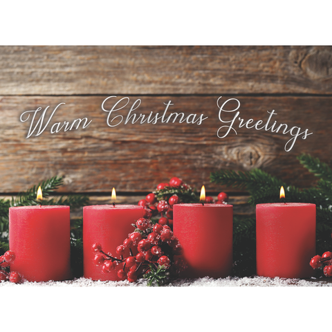 Family Treasures Christmas Candles greeting card