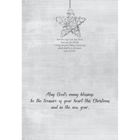 Family Treasures Christmas Candles greeting card with message