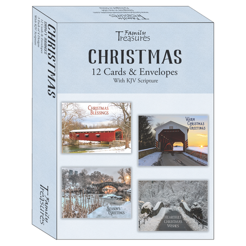 Snowy Bridges Christmas Boxed Cards FT22710
