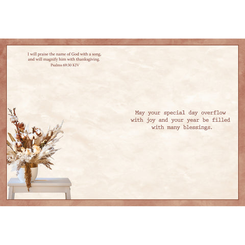 Birthday - Dried Blossoms Boxed Cards FT22853