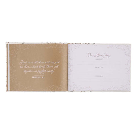 Scripture page and Our Love Story page