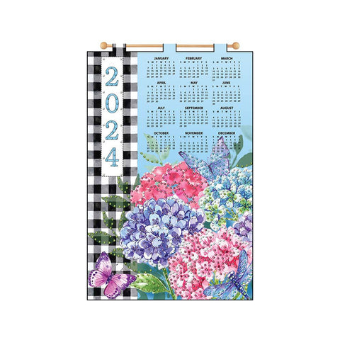 Gingham Hydrangea 2024 Sequin Calendar 4730