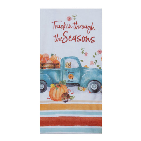 Autumn Joy Truckin Dual Purpose Terry Towel H6867