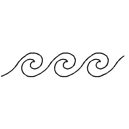 Wave Border Quilting Stencil