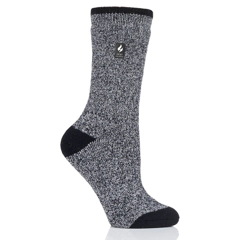 Black Women's Viola Lite Twist Crew Socks HH1W05623