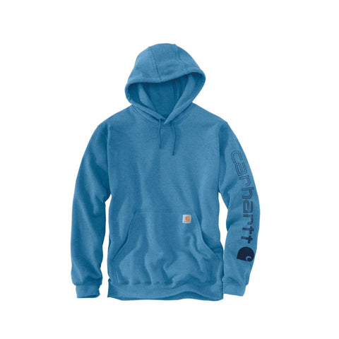Horizon Blue Heather Men's Midweight Logo Hoodie K288