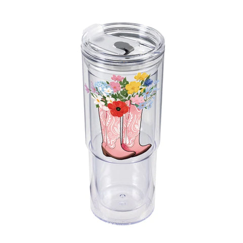 Insulated Boots and Bows Cowboy Boots Tumbler TUWFPVACR426