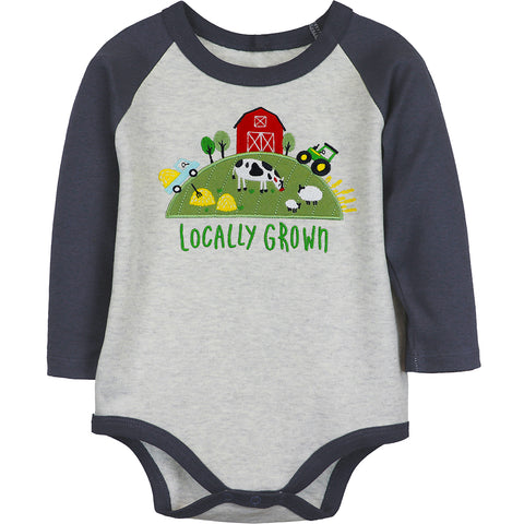 Boys' Long-Sleeve Locally Grown Bodyshirt J4B330HN