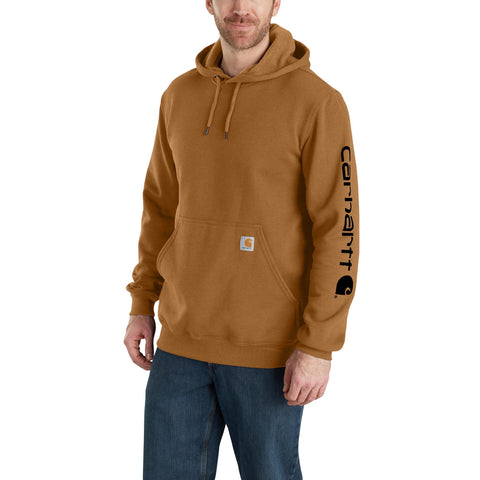Carhartt Brown Men's Midweight Logo Hoodie K288