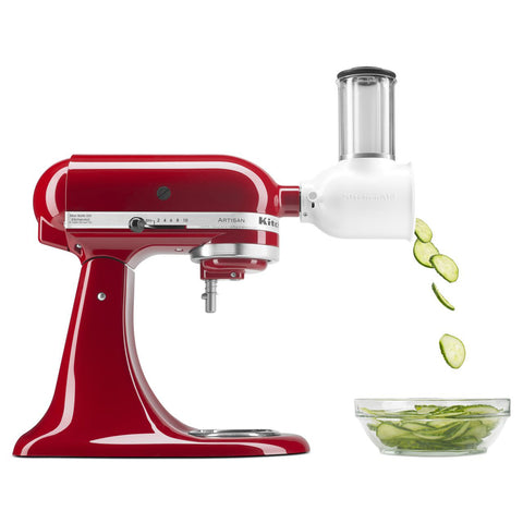 Mixer with attachment.