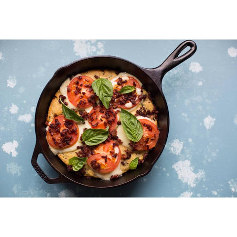 Lodge Logic cast iron skillet in use