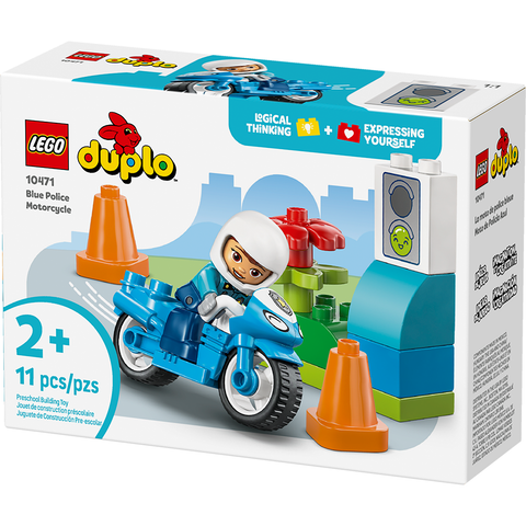 LEGO DUPLO Town Blue Police Motorcycle Playset 10471