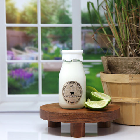Morning Sunshine scent Milk Bottle Candle